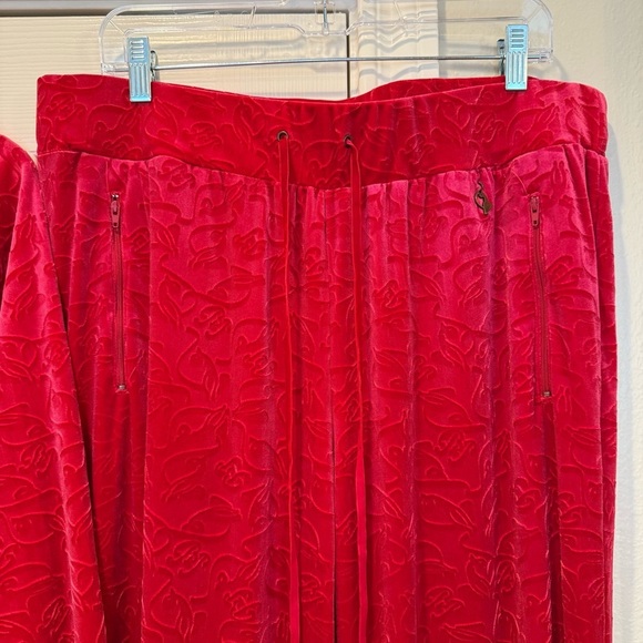 Vintage Y2K Baby Phat Velour Track Suit Set Women’s 2XL Hot Pink Logo USA AOP - Picture 5 of 15